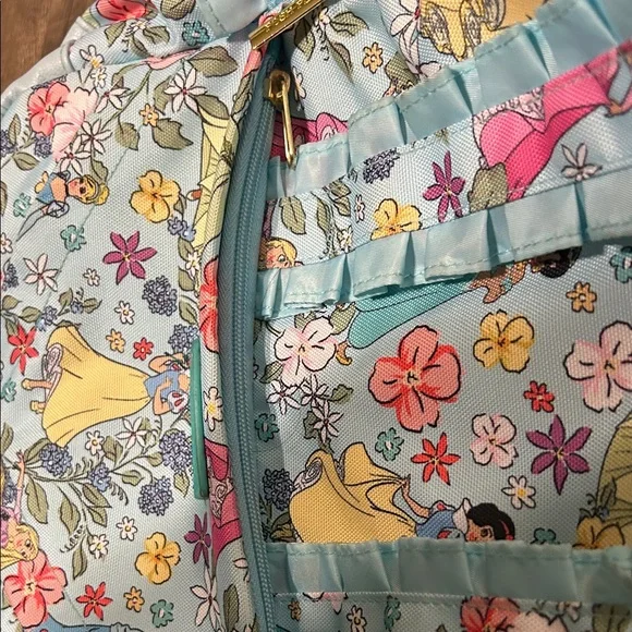 Posh Peanut Disney Princess Floral Blue Kids Backpack - Picture 9 of 12